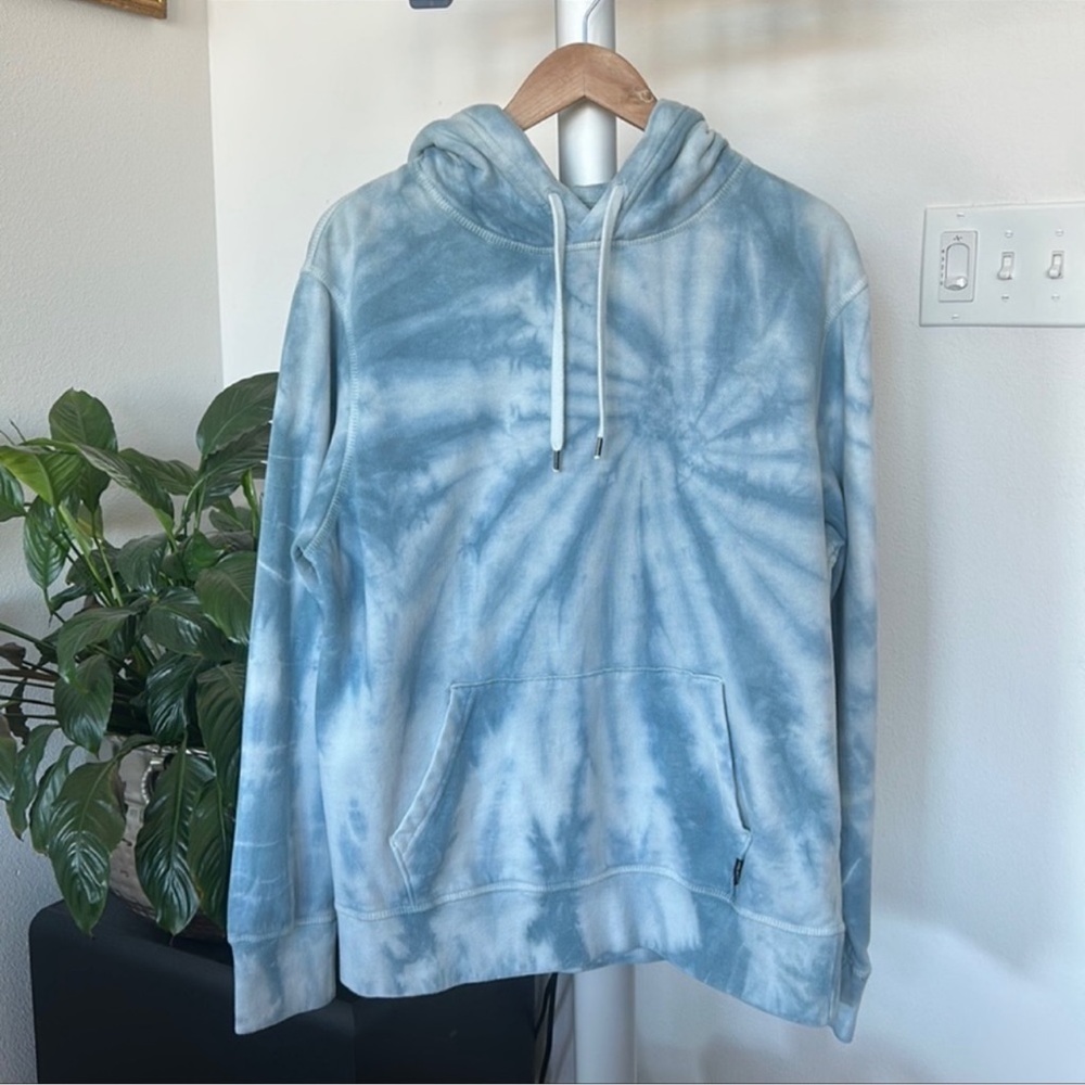 American Eagle Tie Dye Sweatshirt/Hoodie Sz M Super Soft Blue White Cotton